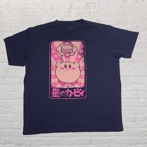 Nintendo Kirby Mens Large Short Sleeve Shirt Anime Graphic Tee Shirt Unisex Top